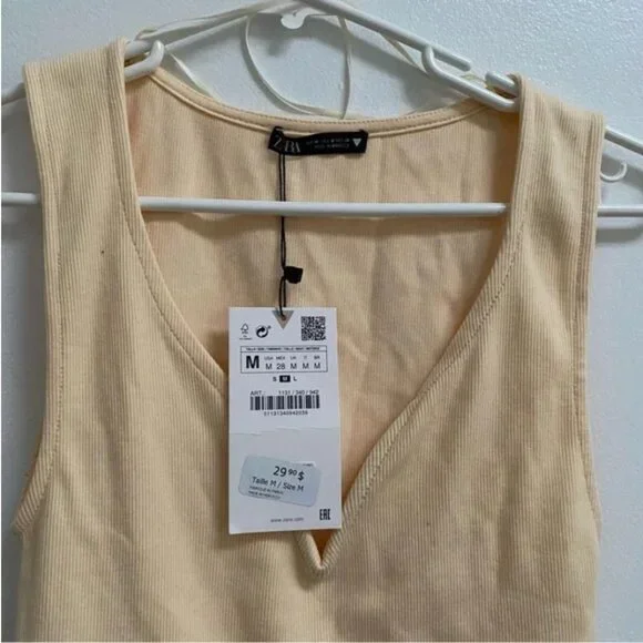 Zara Ribbed Bodysuit M - Picture 2 of 7